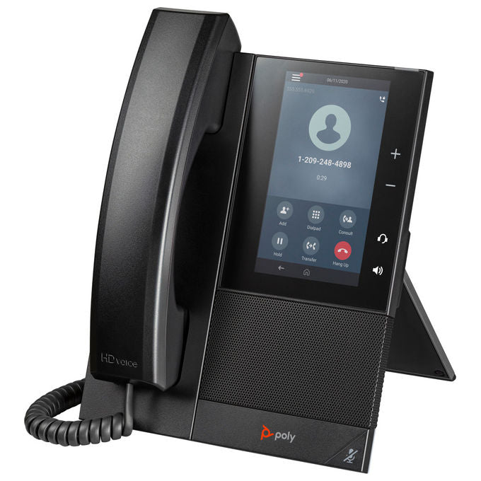 HP Poly, Telefono Multimediale Aziendale CCX 505, Open SIP, PoE, Nero