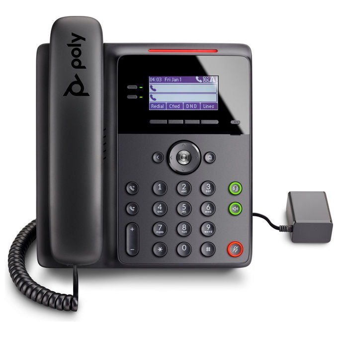 Hp Poly, Telefono IP Poly Edge B10, Cornetta con filo, Nero