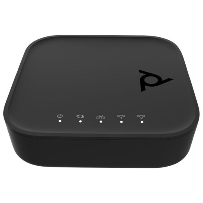 Hp Poly, Adattatore VoIP Ata 402, 2 Porte Fxs, Open Sip, Nero
