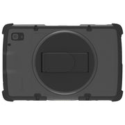 Gamber-Johnson InfoCase, Custodia Tablet, 10 Pollici, Nera e Trasparente, con Cinturino Rotante