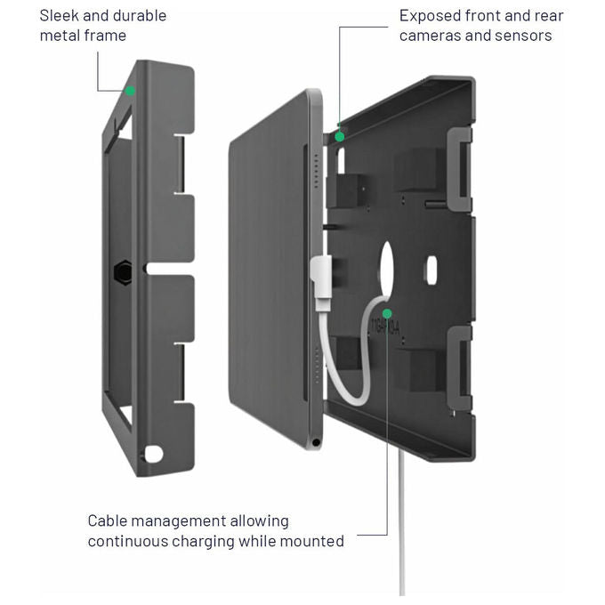 Compulocks, Supporto Antifurto Tablet, 13 Pollici, Compatibile Microsoft Surface Pro 8-9-10, Montaggio a Parete