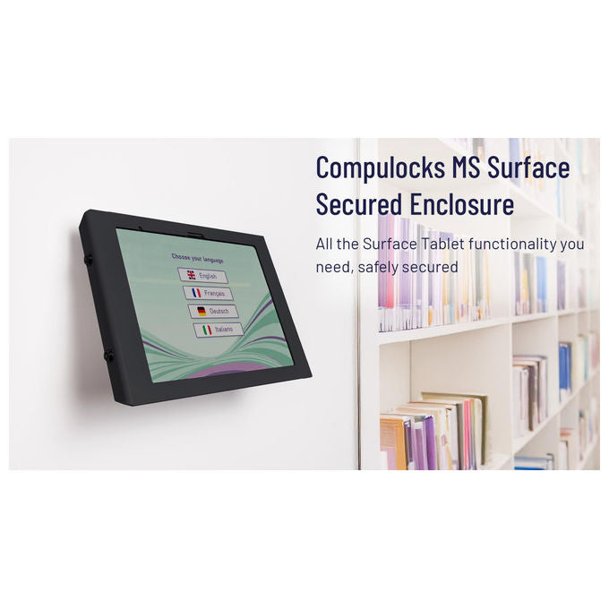 Compulocks, Supporto Antifurto Tablet, 13 Pollici, Compatibile Microsoft Surface Pro 8-9-10, Montaggio a Parete