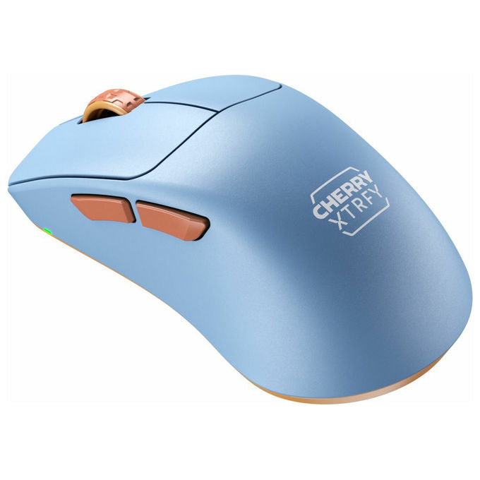 Cherry Xtrfy, Mouse M64 Wireless, Ergonomico, Gaming Esport, Nero, Blu, Bianco