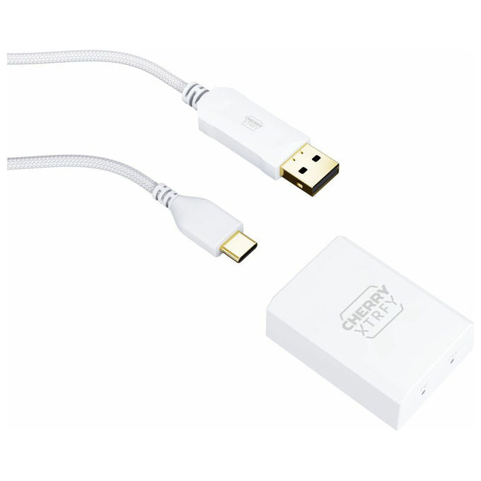 Cherry Xtrfy, M68 Pro Wireless, Mouse Gaming, 8000 Hz, Simmetrico, Nero Bianco
