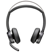 HP Poly, Cuffie Voyager Focus 2, Wireless Bluetooth, USB-C, Nero, con Base di Ricarica