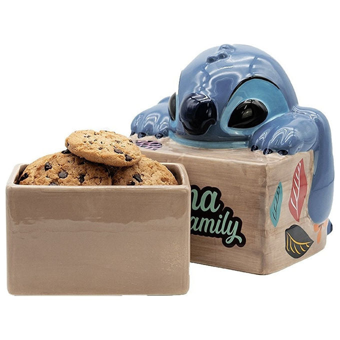 Abystyle, Biscottiera Disney Lilo and Stitch Ohana, Ceramica, Multicolore