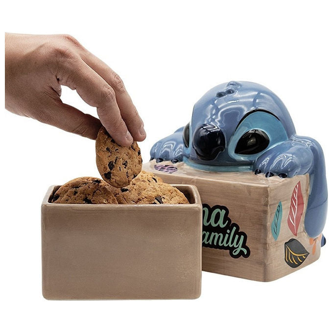Abystyle, Biscottiera Disney Lilo and Stitch Ohana, Ceramica, Multicolore