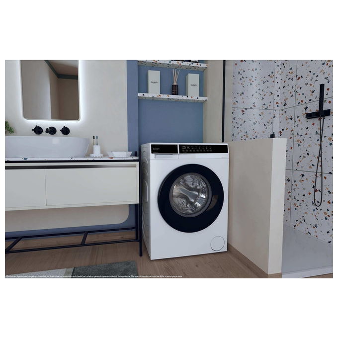Candy EY 26SB7-S Easy Lavatrice Slim Frontale 6 Kg 1200 rpm Classe A Inverter Fresh Vapor 16 Programmi (85x59.5x46.7 cm) colore Bianco