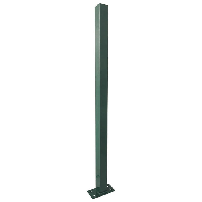 Vigor, Paletto Quadro con Piastra, 50x50 mm, Altezza 130 cm, Verde