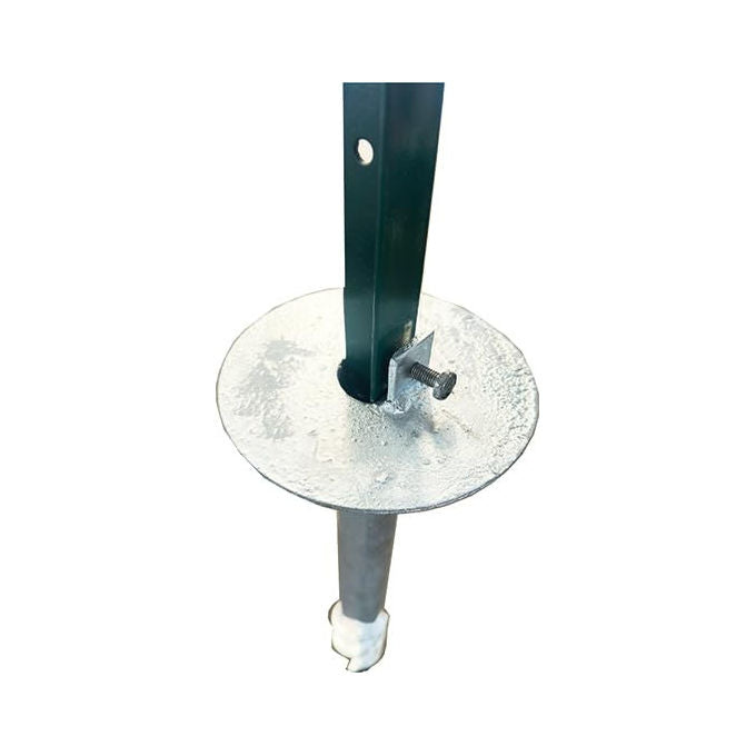 Vigor, Supporto per Pali a T, 30x30 mm, Acciaio Zincato, Altezza 46 cm
