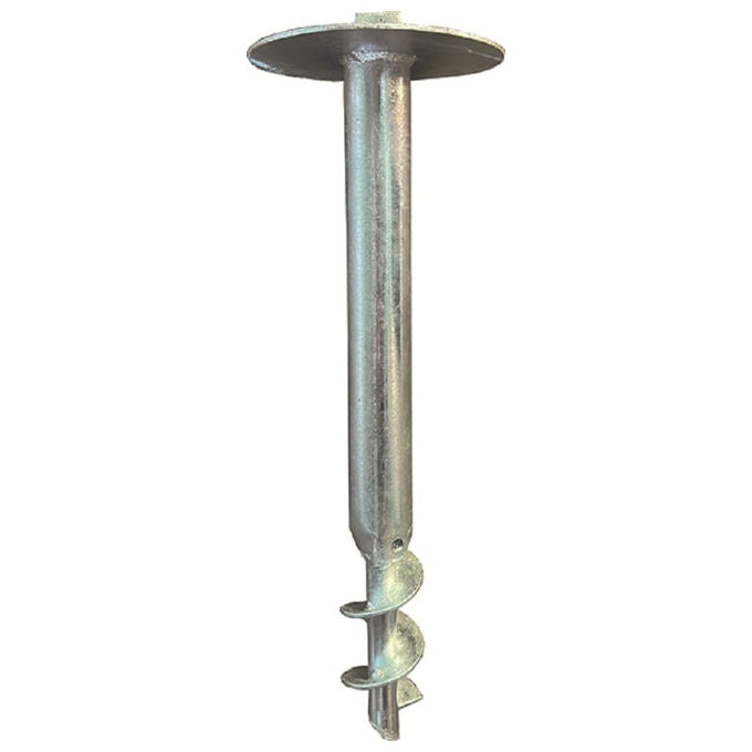 Vigor, Supporto per Ancoraggio per Pali a T, 35x35 mm, Acciaio Zincato, Altezza 46 cm