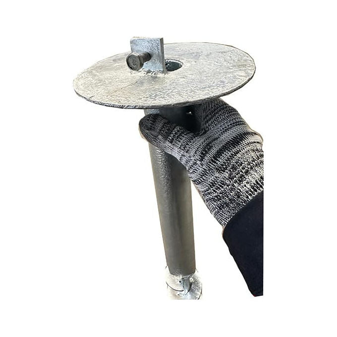 Vigor, Supporto per Ancoraggio per Pali a T, 35x35 mm, Acciaio Zincato, Altezza 46 cm