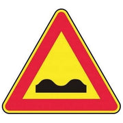 Cartello Stradale Triangolare, Strada Deformata FIG.389, Lato 90 cm, Segnaletica Stradale