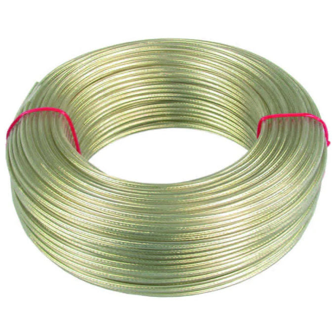 Cavo in Acciaio Ottonato Rivestito in PVC Trasparente, Ø 8 mm, Lunghezza 100 mt