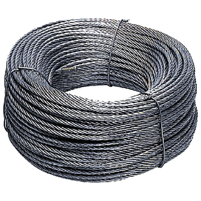 Idroweb, Fune in Acciaio Zincato 8 mm x 25 Metri, Commerciale, 72 Fili
