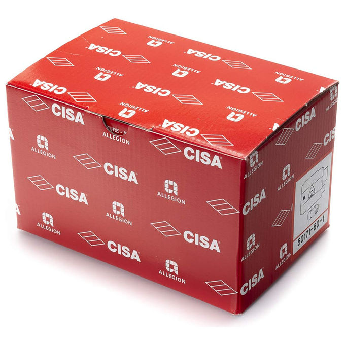 CISA, Serratura da Applicare per Legno, Entrata 60mm, Mano Destra, Acciaio Verniciato Rosso Amaranto