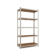 Vigor, Scaffalatura 5 Piani Legno Mdf, 90x40x180h, KIT_ Lamiera