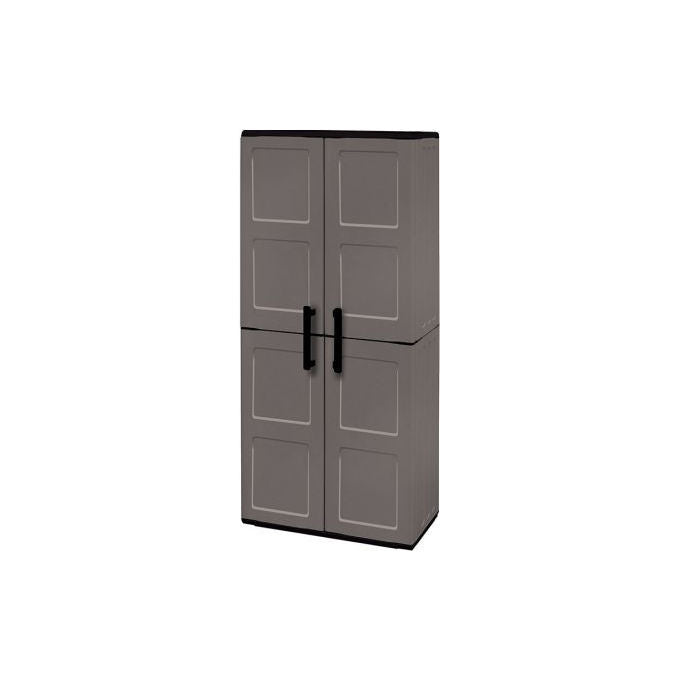 Art Plast, Armadio Portascope Free, 68x37x169 cm, In Polipropilene, Grigio, Con 3 Ripiani