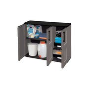 Art Plast F101B Armadio Basso con Ripiano Regolabile in Polipropilene 68x37x90 cm colore Grigio