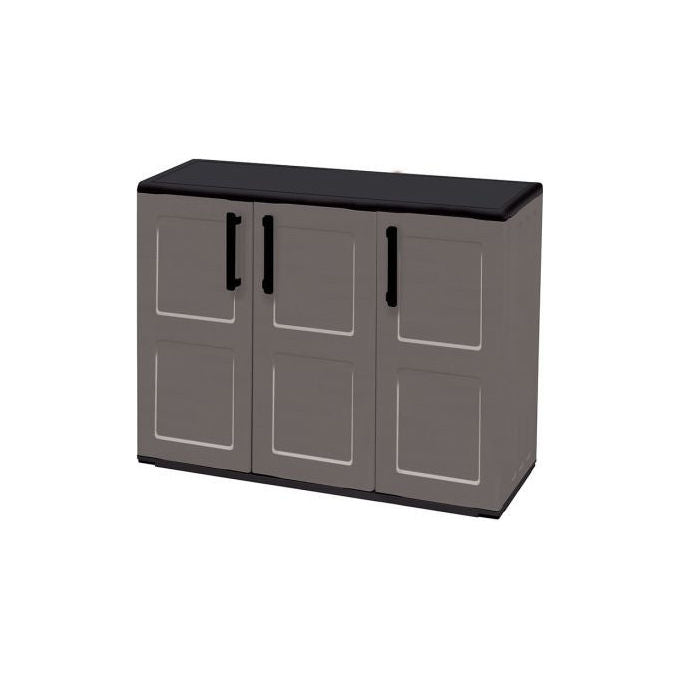 Art Plast F101B Armadio Basso con Ripiano Regolabile in Polipropilene 68x37x90 cm colore Grigio
