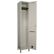 Pro.Metal, Armadio Spogliatoio in Acciaio Verniciato Grigio, 1 Anta, 36x35x180 cm