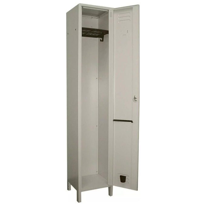 Pro.Metal, Armadio Spogliatoio in Acciaio Verniciato Grigio, 1 Anta, 36x35x180 cm