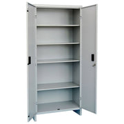 Prometal, Armadio Metallico Componibile, 80x40x175 cm, Grigio, 2 Ante, 4 Ripiani