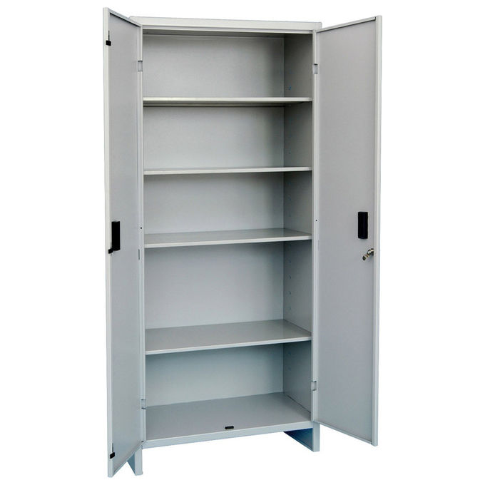 Prometal, Armadio Metallico Componibile, 80x40x175 cm, Grigio, 2 Ante, 4 Ripiani