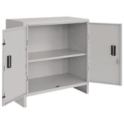 Prometal, Armadio Mini Pratiko, In Metallo Verniciato Grigio, 80x80x40 cm, Smontato, Con 4 Mensole