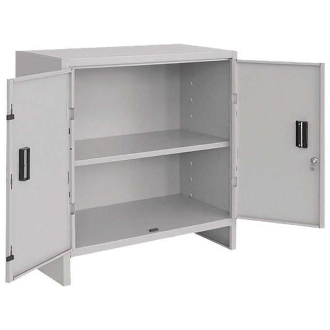 Prometal, Armadio Mini Pratiko, In Metallo Verniciato Grigio, 80x80x40 cm, Smontato, Con 4 Mensole