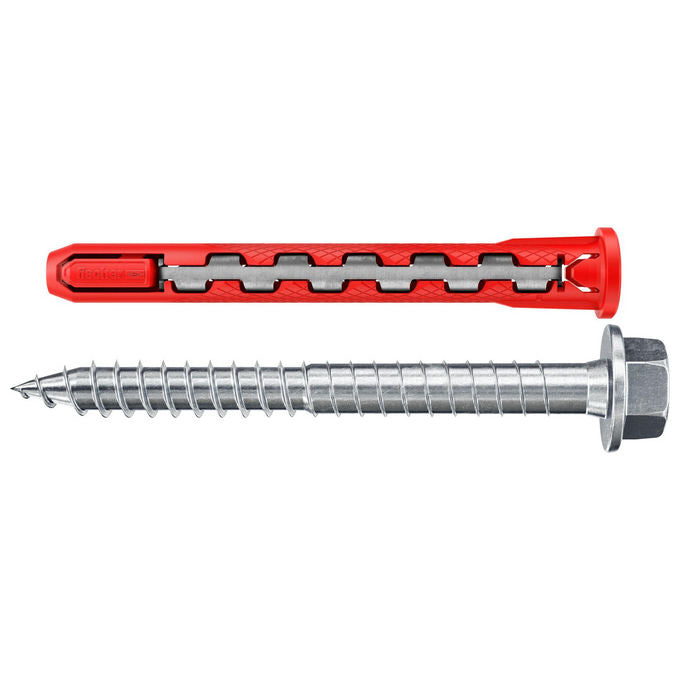 Fischer HybridPower 50x, Tassello Prolungato Nylon Acciaio, Vite Esagonale Flangiata Torx