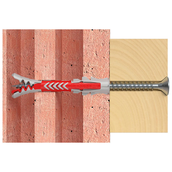 Fischer 538250 DuoPower Tasselli Universali 6x50 mm 100 pezzi per Calcestruzzo Mattone Forati e Cartongesso colore Grigio