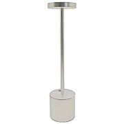 Vigor, Lampada da Tavolo Scilla, 200lm, Argento, 3W, Ricaricabile USB, Luce Calda