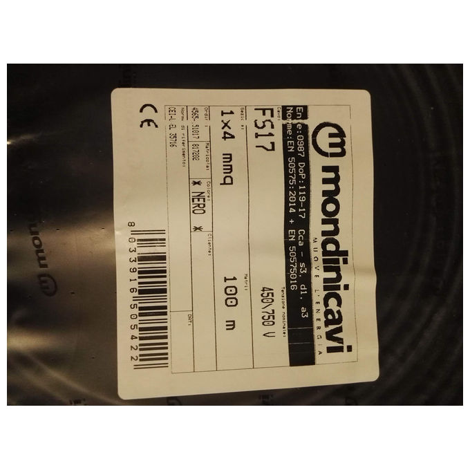 Pecso, Cavo Unipolare 2.5 mmq, Nero, FS17, Rame Ricotto