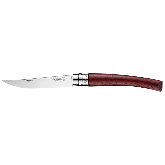 Opinel, Effilé N°10 Coltello Tascabile Slim, Acciaio Inossidabile, Padouk