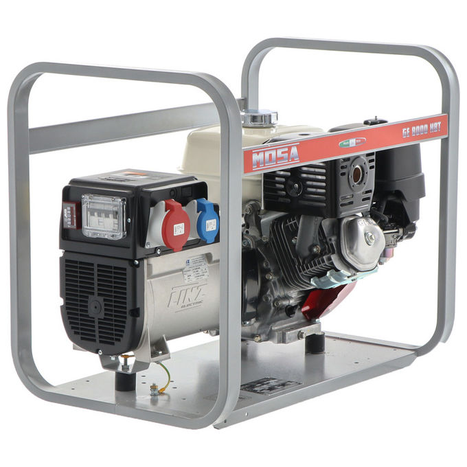 Mosa, Generatore di Corrente Trifase 6.4 kW, Motore Honda GX390, Alternatore Linz