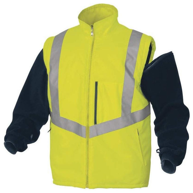 Deltaplus, Parka Alta Visibilita' 4 in 1, Poliestere Oxford, Arancione-Blu marino, Taglia 3XL, 10 Pezzi