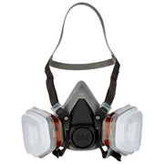 3M 6002C Semimaschera per Verniciatura a Spruzzo Riutilizzabile Protezione A2P2 Filtro Antivapori Organici e Antipolvere P2 colore Grigio