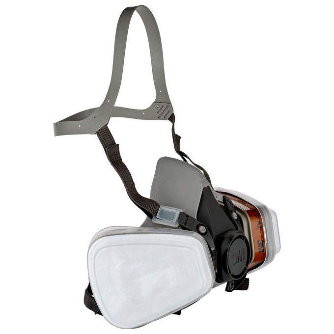 3M 6002C Semimaschera per Verniciatura a Spruzzo Riutilizzabile Protezione A2P2 Filtro Antivapori Organici e Antipolvere P2 colore Grigio