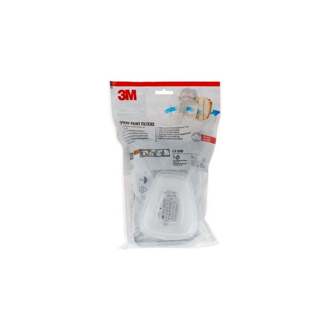 3M, Filtri per Particolato, 2 pz, A2P2, Serie 6000, Per Verniciatura a Spruzzo