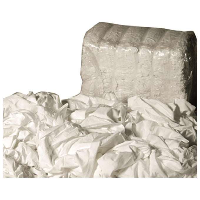 Vigor, Pezzame Sottovuoto Lenzuolato Bianco, 100% Cotone, 10 kg