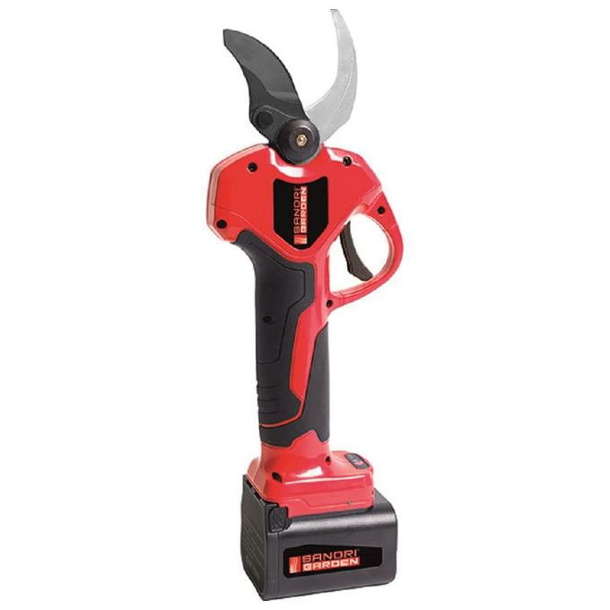 Sandrigarden, Forbici Potatura a Batteria, 21V 4Ah, Taglio 40mm, con 2 Batterie e Valigetta