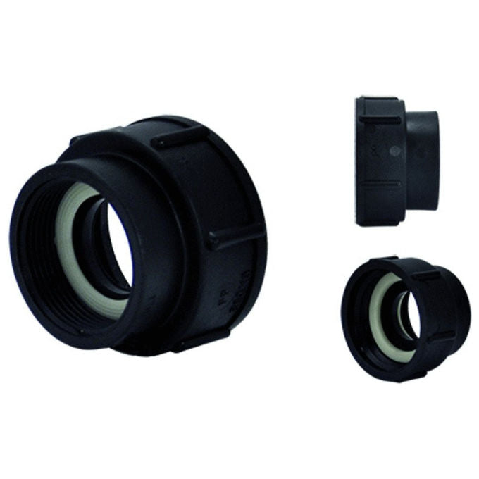 Bucchi, Raccordo Femmina-Femmina, Polipropilene, Per Cisterna, Guarnizione EPDM, Filettatura S60 x 6