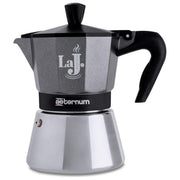 Aeternum, LaJ Espresso Induction, Caffettiera 3 Tazze, Alluminio e Acciaio Inox, Grigio e Nero