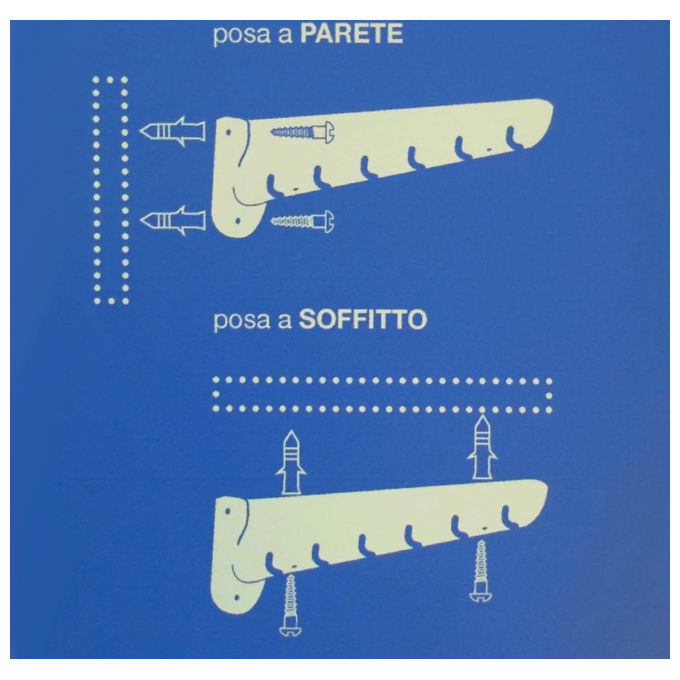 Jumbo, Stendino a Parete-Soffitto Plastificato, 100 cm, Steed100, Acciaio Plastificato