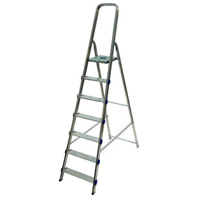 Venere, Scala in Alluminio, Gradini Passanti, Conforme alla Norma EN-131