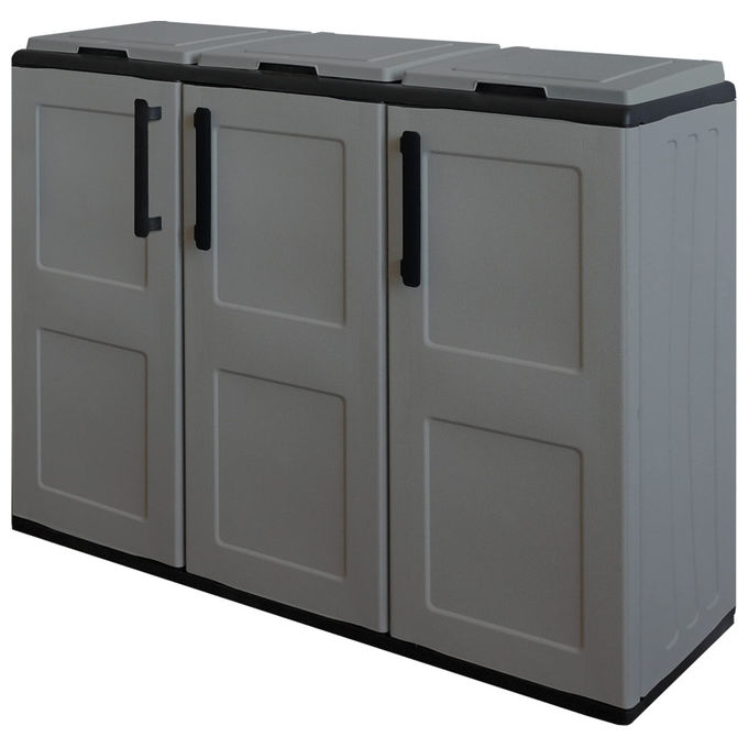 Art Plast, Armadio Eco Basso, In Polipropilene, Grigio, 102x37x84 cm, Per Esterni