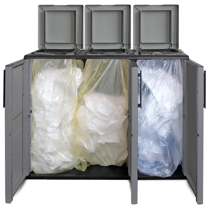 Art Plast, Armadio Eco Basso, In Polipropilene, Grigio, 102x37x84 cm, Per Esterni