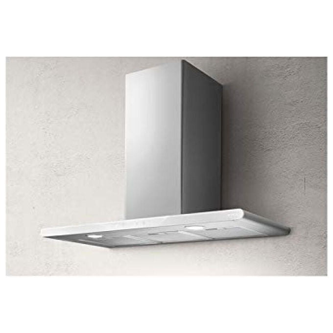 Ala Cappa a Parete 100 cm Filtro Antigrasso Lavabile Illuminazione Integrata Multiveloci colore Bianco