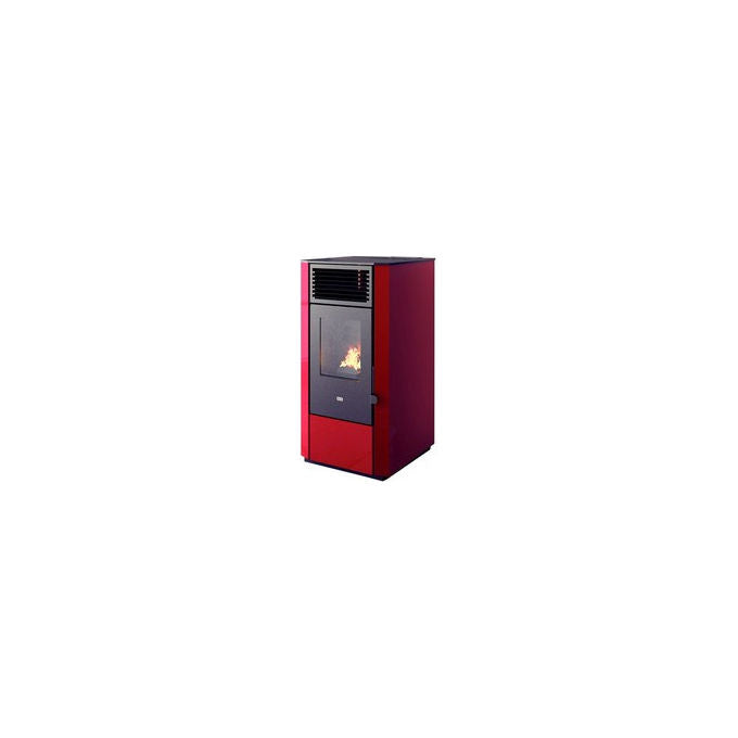 Punto Fuoco, Stufa a Pellet 9,5kW, Acciaio Verniciato, Rossa